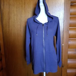 Christopher and Banks Lightweight Zip Up Hooded Sweatshirt Sz P/L